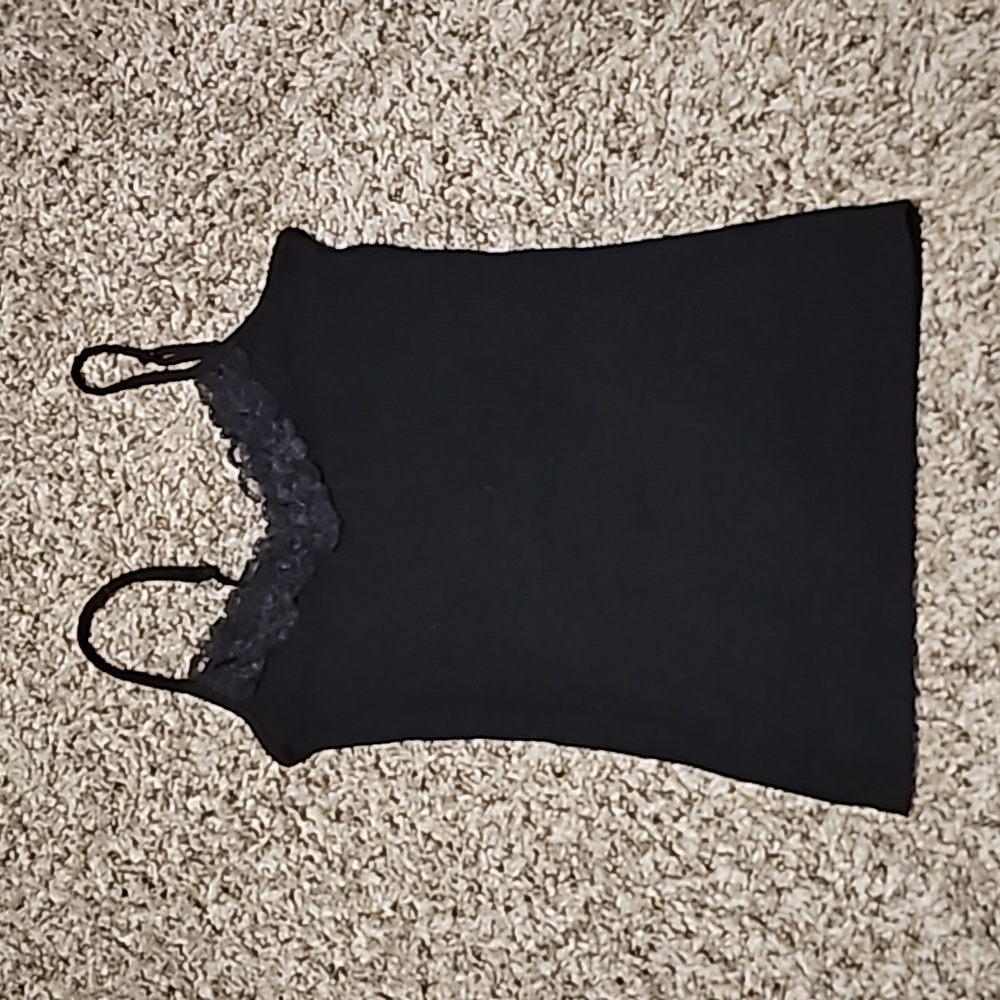 Prince & Fox Ribbed Lace Trim Cami – Juniors Medium EUC
